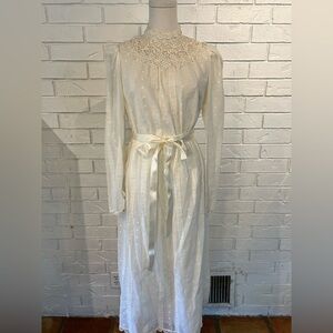 Vintage 60s 70s JoEd Sophisticates Cream Lace Blouse and Skirt Set Womens 6/8